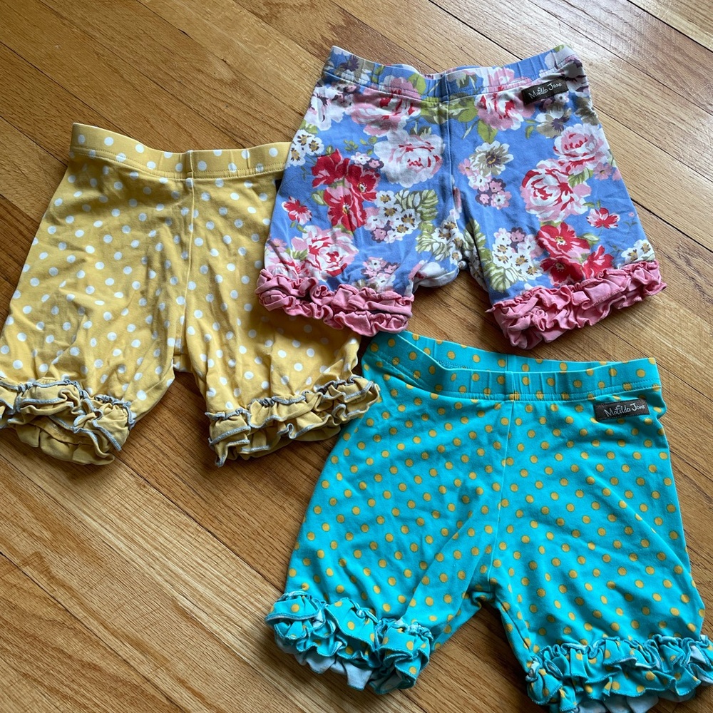 Matilda Jane Kids Shorts Set - Yellow, Blue, Floral Bundle